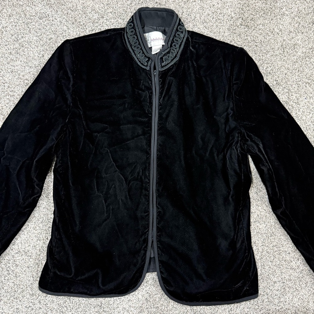 Vtg Y2K Nygard Black Clever Ornate Jacket Whimsigoth Vamp Romantic Women’s US 6 - Picture 2 of 12